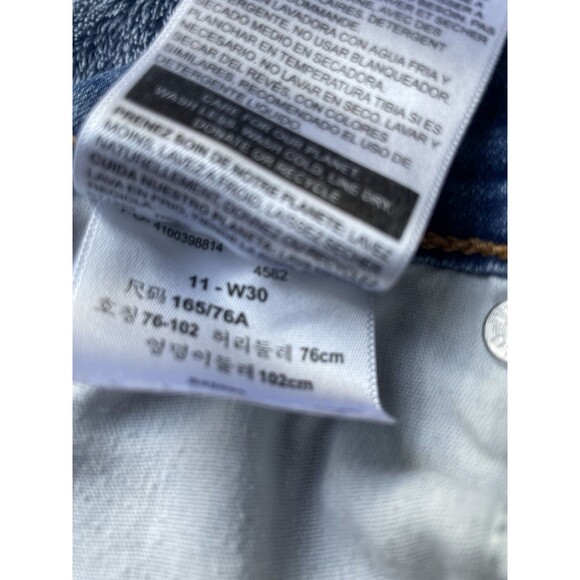 Denizen From Levis Womens Shorts High Rise Shortie Roll Tab Hem Blue Size W30 - Picture 9 of 9